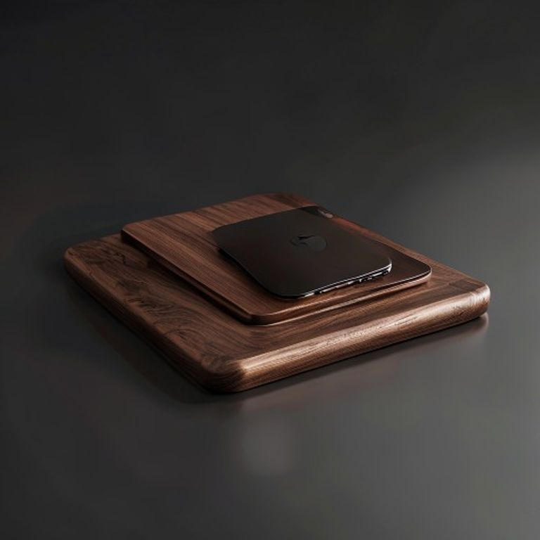 Premium 3-in-1 Holz Desktop Ladepad