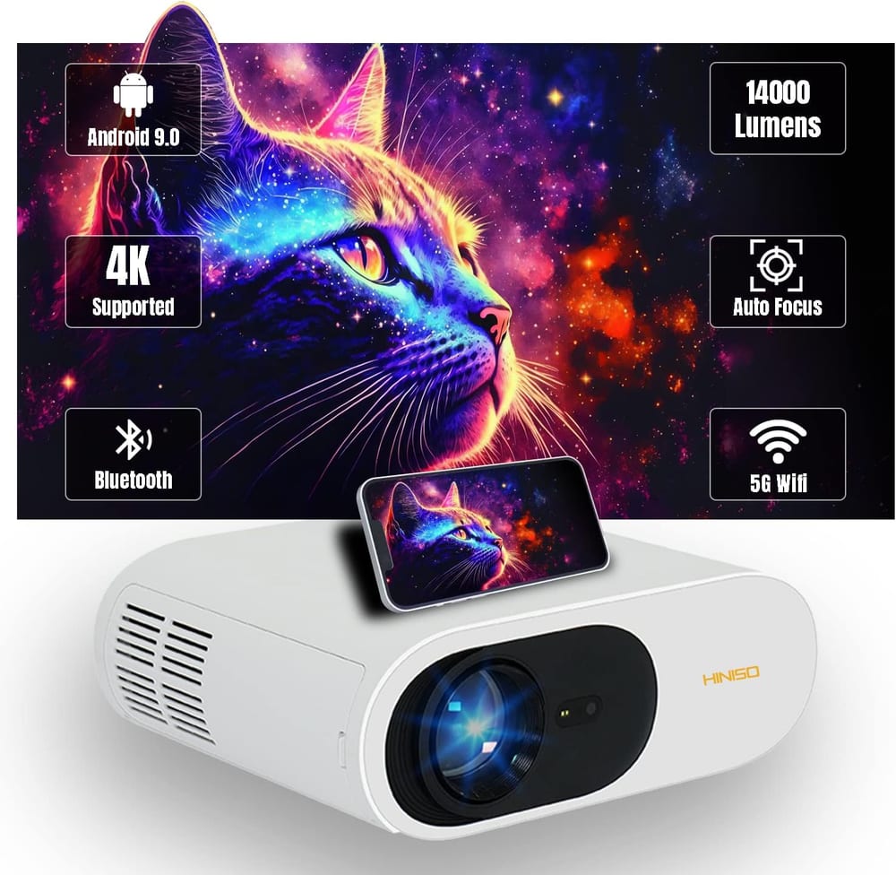 Mini 4K Android Projector Autofocus